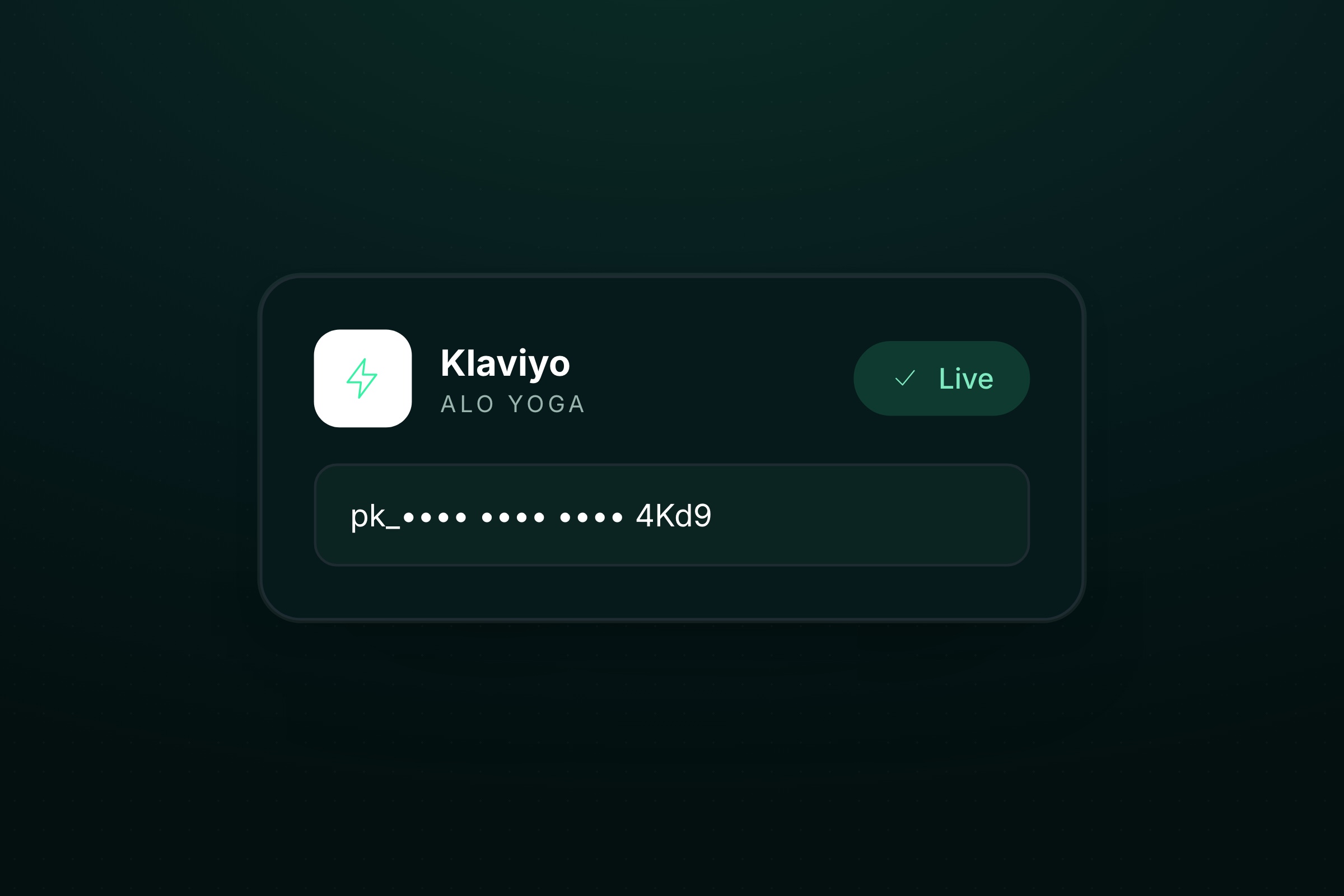 One click to Klaviyo